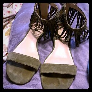 Nine West sandals with fringe!